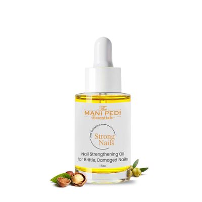 Nail Strengthener for Damaged Nails. Daily use Treatment with natural power of Tea Tree, Jojoba, Almond &amp; Olive Oils and Vitamin-E - 1 fl oz