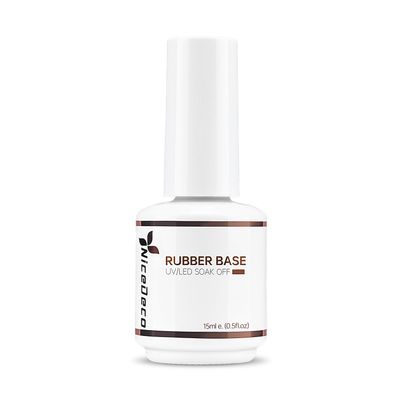 Nicedeco Hema Free Clear Rubber Base Gel Polish for Nails U V Cruelty Free Vegan Color Base Gel Nail Polish 15ML