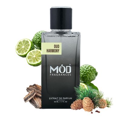 Oud Harmony Perfume For Women and Men - Inspired By JMs Oud &amp; Bergamot Designer Perfume Dupe Long Lasting Fresh Woody Fragrance Extrait De Parfum 50ml