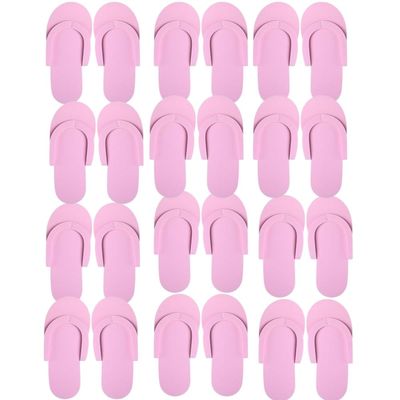 Khakho Pedicure Slippers Disposable Flip Flops for Pedicures 12 Pair Pink Pedicure Flip Flops for Women Salon Spa Beach Party Guests