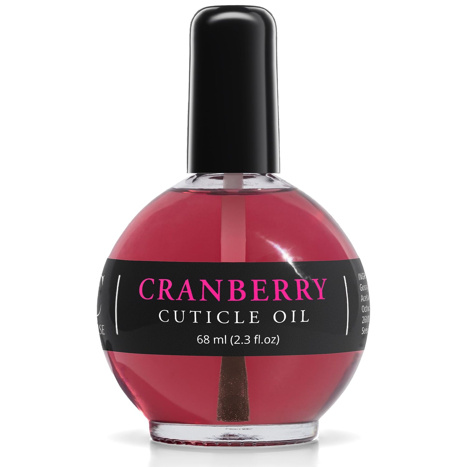 Ellie Chase Moisturizing Cuticle &amp; Nail Care Oil 2.3 Fl Oz - Cranberry Scented - Infused with Jojoba Oil, Aloe, Vitamin E - Nail &amp; Cuticle Hydration, Repair, Moisturizer, Strengthener, Growth