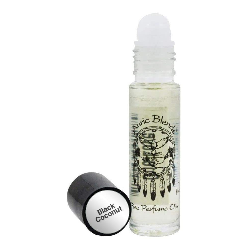 Auric Blends Black Coconut Roll-on Perfume Oil | Alcohol Free, Vegan, Cruelty Free, Made in USA | 0.33 Fl. Oz