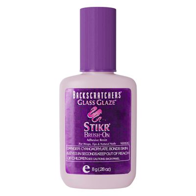 Backscratchers Glass Glaze Stikr Resin - Strong Nail Adhesive for Tips, Wraps, and Extensions (8g)