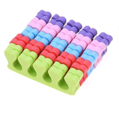 100pcs Toe Separators Finger Dividers (50 Pairs) Disposable Pedicure for Nail Foot Salon, Foam Toe Separators Professional Nail Art Fingers Foots Sponge Cushions for Nail Polish