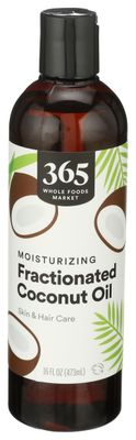 365 by Whole Foods Market, Moisturizing Fractionated Coconut Oil, Skin &amp; Hair Care, 16 Fl Oz