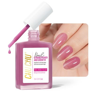 Nail Repair for Women: 8 in 1 Dusty Rose Nail Hardener Strengthener Extra Strong and Growth - Protein Nail Polish Hardener Ridge Filler Concealer for Weak and Damaged Nails 15ml