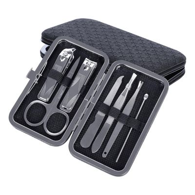 Kowca 7-Piece Manicure Set for Men &amp; Women - Stainless Steel Nail Clippers Kit with Travel Case, Cuticle Tool &amp; Nail File - Durable Grooming Essentials for Home, Travel, Gifts