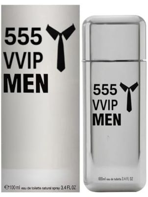 Viaan Krishna TC Fragrance (555 VVIP MEN Cologne Eau De Toilette 3.4oz/100ml, Natural Spray, Long Lasting)