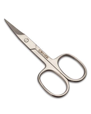 CRUZE Nail Scissors - Cuticle Extra Fine Curved Scissors for Manicure, Eyelashes, Eyebrow, Toenail, Finger Nail, Nose Hair - Nail Tip Scissor for Grooming - Tijera