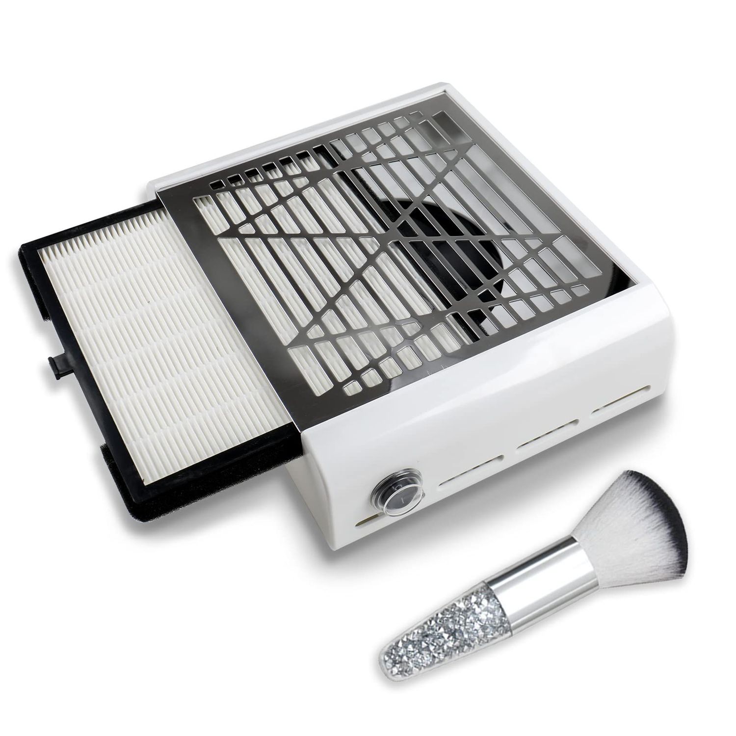 BQAN Nail Dust Collector, 40w Dust Collector Nail Tech Supplies, Dust Extractor with 1 Pc Dust Brush, Vacuum Dust Collector Fan Nail Tech Must Haves