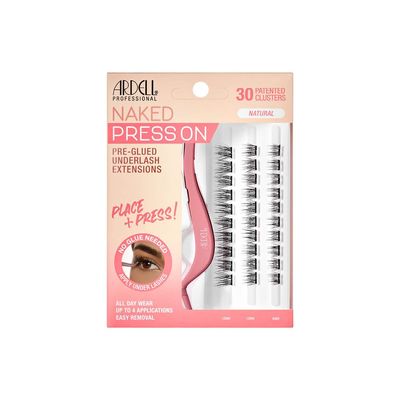 Ardell Naked Press On DIY Lash Clusters, Eyelash Extension Kit, Individual Lashes, Pre-Glued Underlash, Natural Look Soft Volume, with Applicator, 1-pack