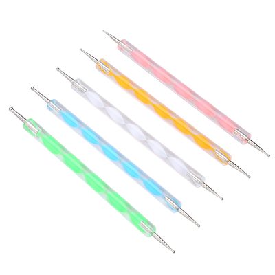 Aveks 5pcs 2-ways Acrylic UV Gel Nail Art Design Tips Dotting Painting Brush Pen Set