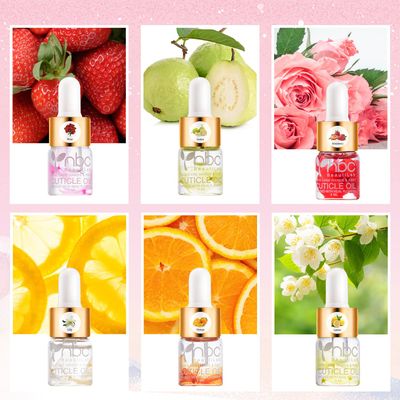 NBC BeautiLab Cuticle Oil Set - 6pcs with Flowers, Vitamin E for Nail Repair &amp; Strengthening