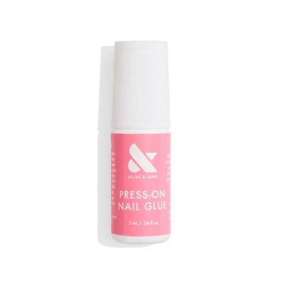 Olive &amp; June Press-On Brush-On Glue | Quick, Long Lasting, No-Mess Application for Long-Lasting Press-On Nails | Non-Toxic &amp; Non-Damaging | Use with Olive &amp; June Press-On Nails | 14 Day Wear