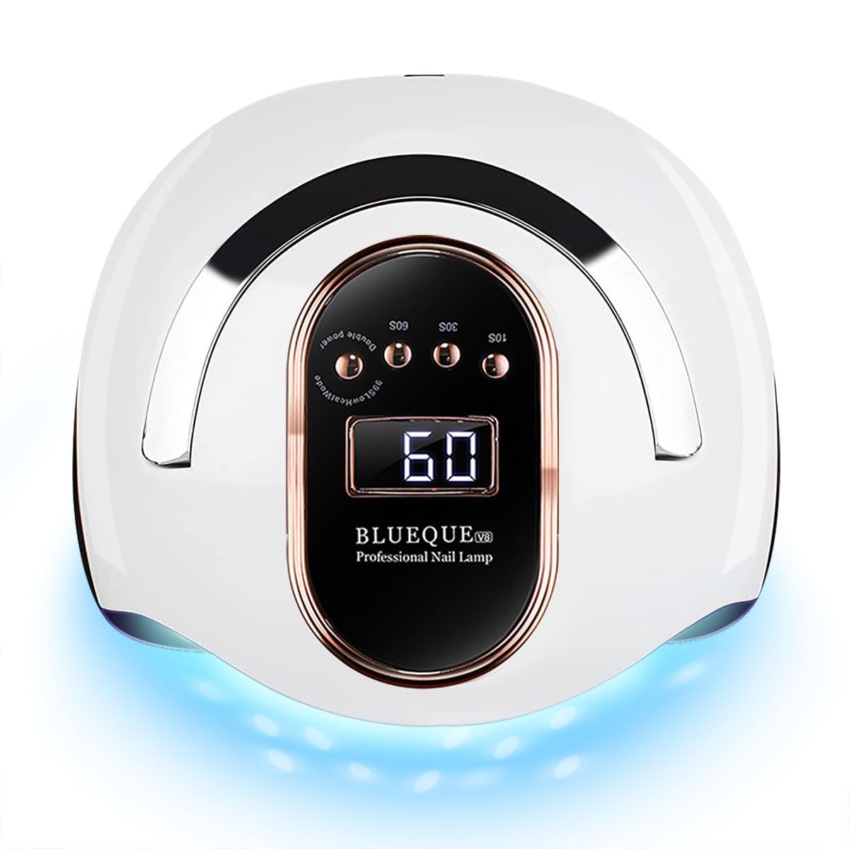 W&amp;H UV LED Nail Dryer 168W Faster Gel Nail Curing Lamp for Gel Polish and Regular Polish Professional Machine Pedicure Manicure Fingernail and Toenail Nail (White 168W)