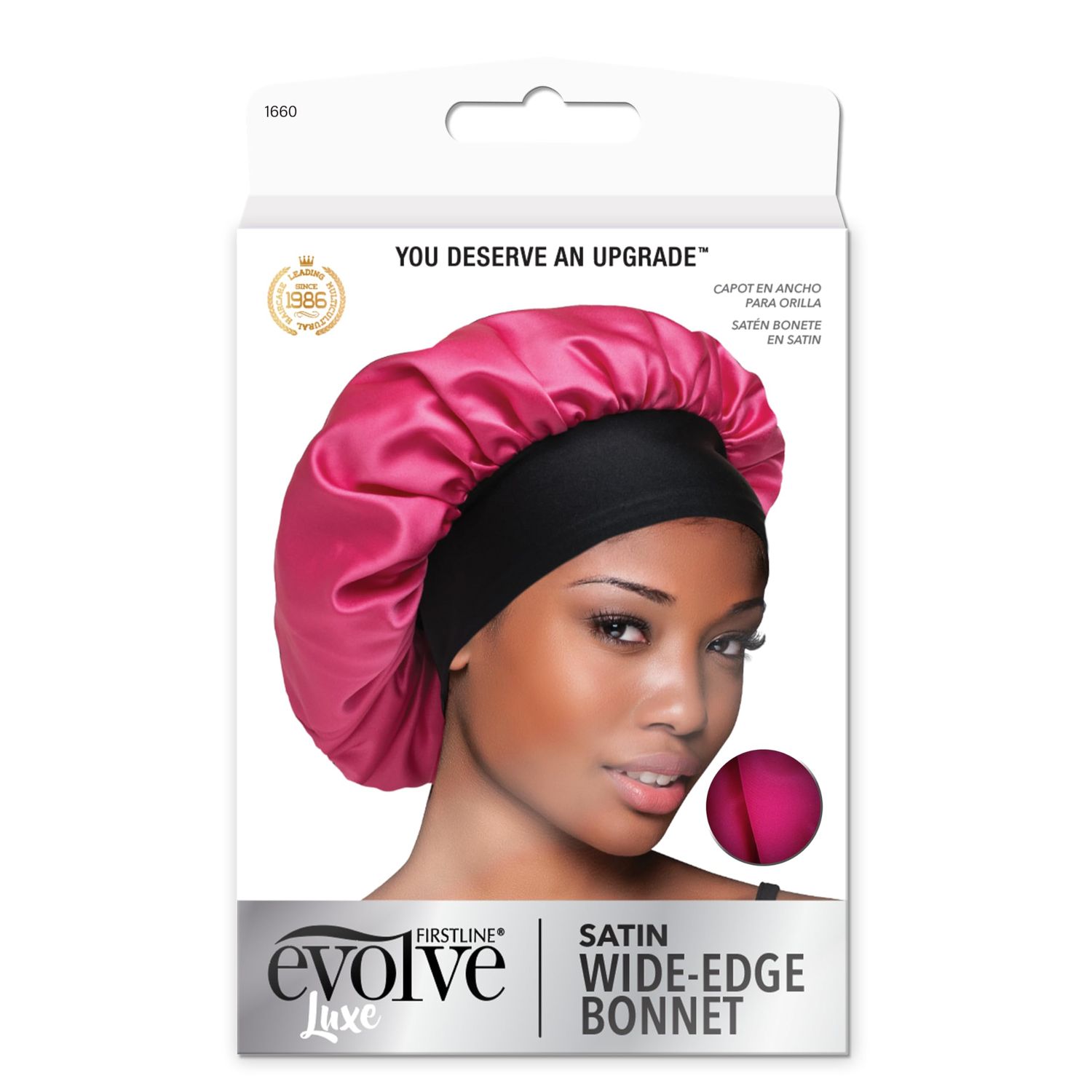 Firstline Firstline evolve fuchsia satin wide edge bonnet, Pink