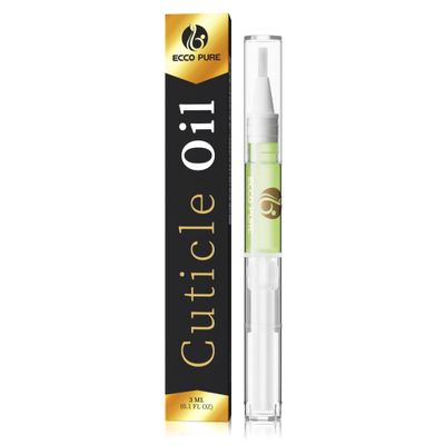 Nail Art Cuticle Protector Pen - Tool for Nail Art and Growth - Manicure &amp; Pedicure Treatment for Brittle Breaking Fingernails (Green Pear &amp; Citrus - 1 Pack)