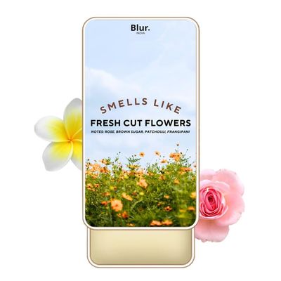 Blur India Smells Like Fresh Cut Flowers Solid Perfume | Blur India | Floral Rose, Brown Sugar, Frangipani Fragrance | Alcohol Free | Long Lasting | Safe For Skin