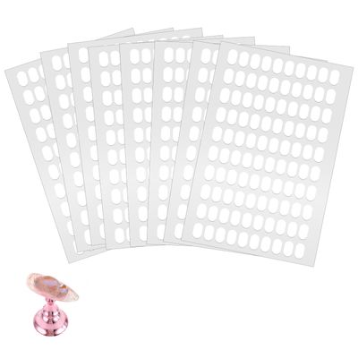 Piriuuo 800 Pcs False Tip Double Sided Adhesive Tapes, Nail Adhesive Tabs for Press on Nails Pre-Cut Nail Display Strips for Nail Art Holder Nail Art Display Tapes for Manicure