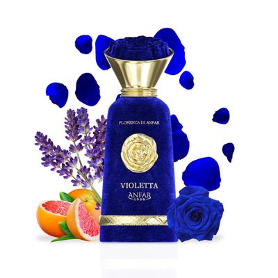 Anfar Violetta Pour Femme 1950, Extrait de Parfum, Bergamot, Orange, Grapefruit, 3.4oz, For Women,100ml