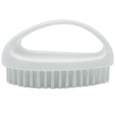 GKETN Hand and Nail Brush for Cleaning Fingernails Fingers Nylon Firm Stiff Bristles Heavy Duty Scrub Clean Brushes for Mechanics Gardeners, White, 1PC