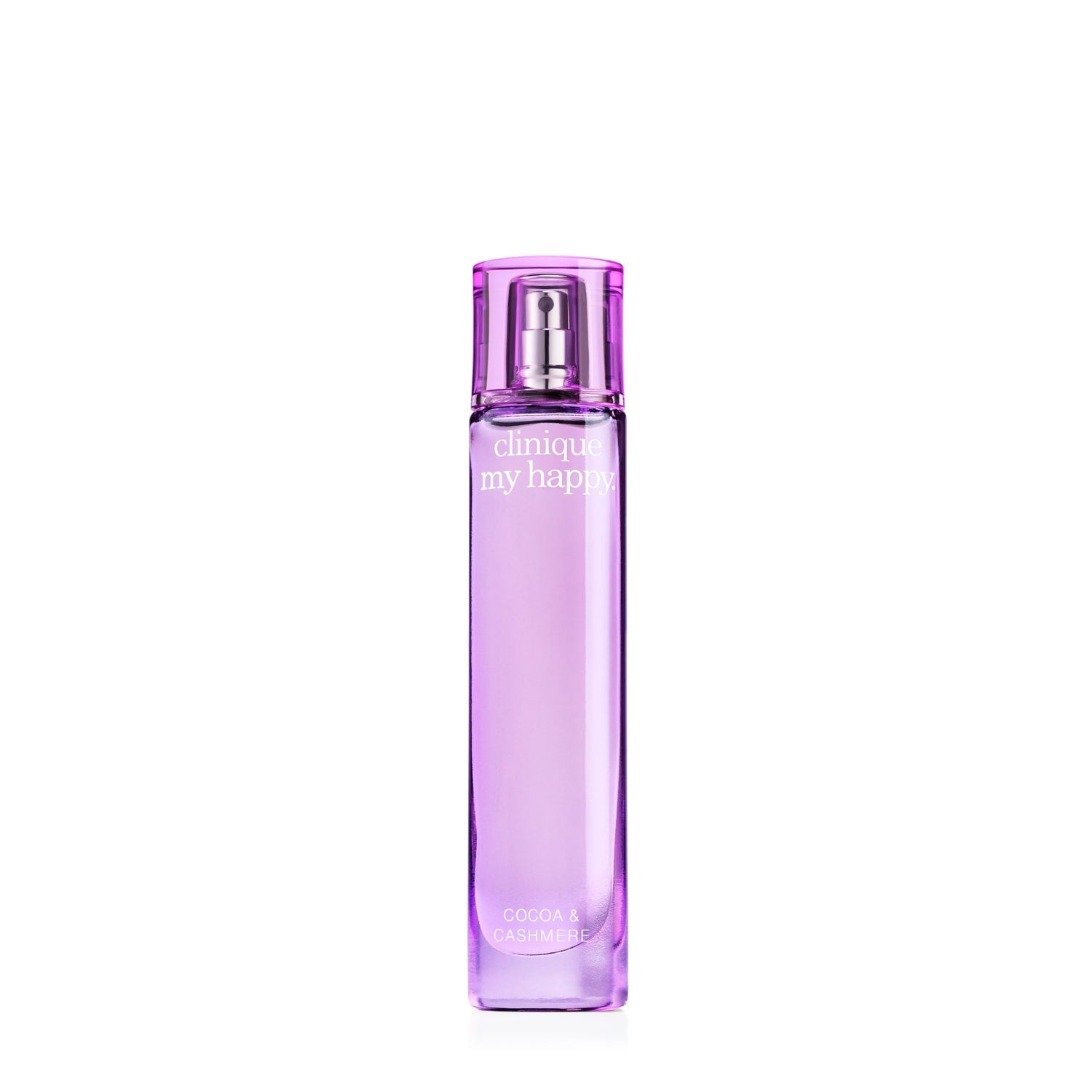 Clinique My Happy Fragrance Spray, Cocoa &amp; Cashmere | Notes of Cocoa, Vanilla Musk, Mini Travel Size, 0.5 Fl Oz