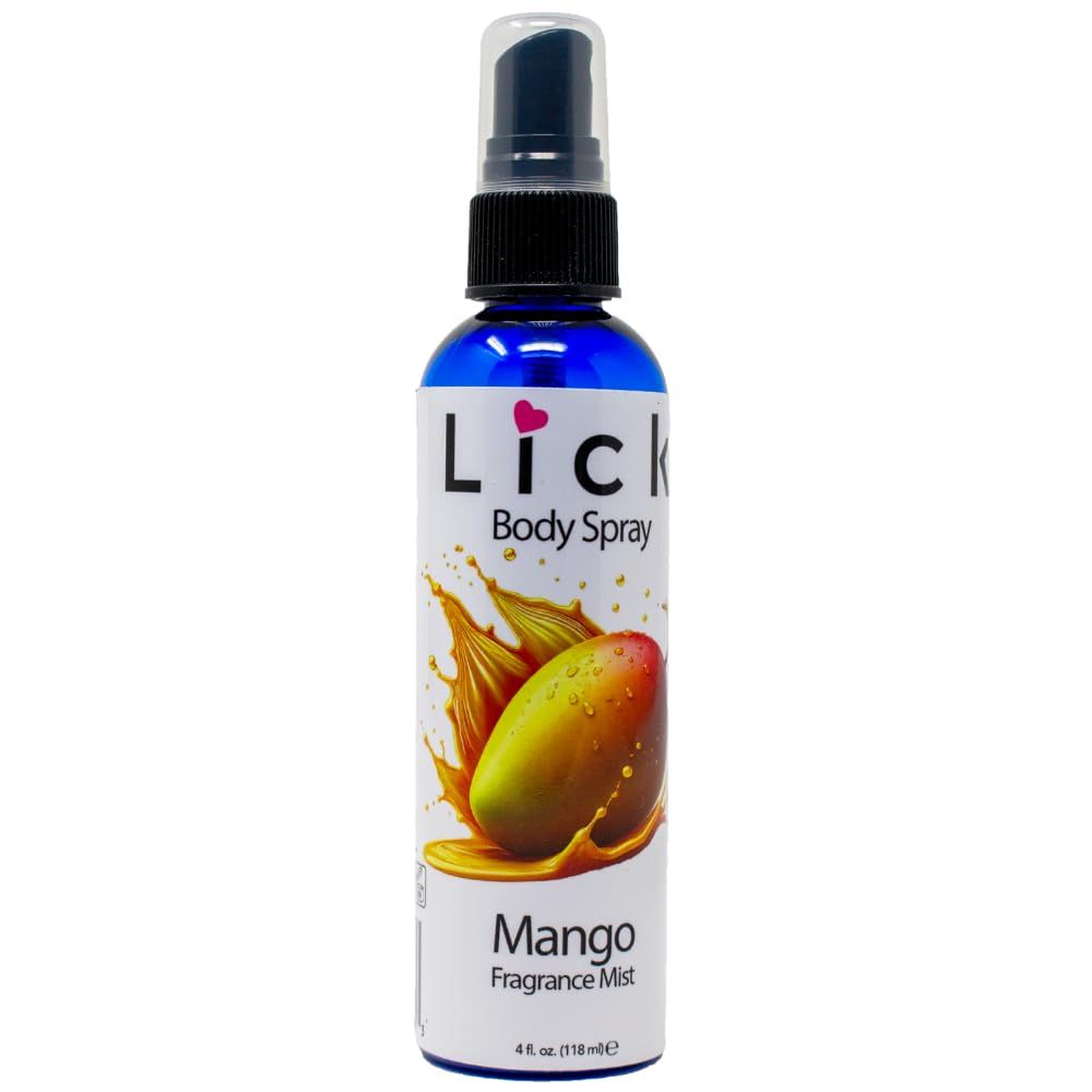 LICK Mango Scented Body Spray - Juicy Tropical Fragrance Mist - 4 fl oz