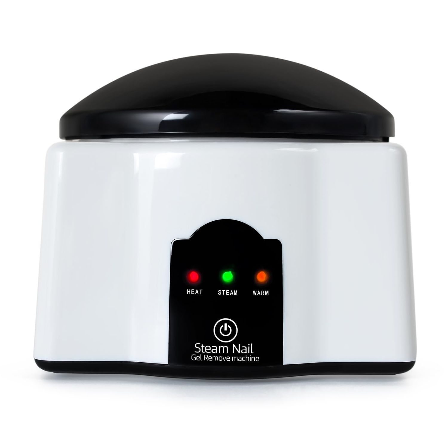 Steam Nail Polish Remover Machine, Portable Nail Steamer Steam Off Gel Polish Remover Machine, Nail Soaking Bowl for Nail Gel Removal, Wont Hurt Nails (Black White)