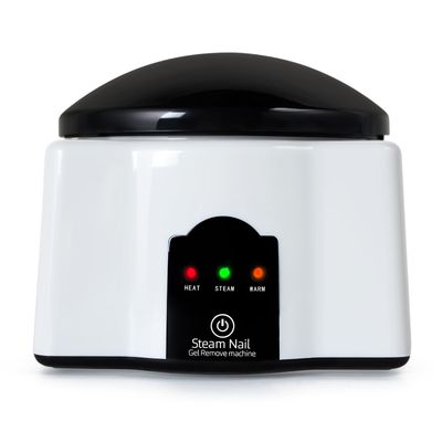 Steam Nail Polish Remover Machine, Portable Nail Steamer Steam Off Gel Polish Remover Machine, Nail Soaking Bowl for Nail Gel Removal, Wont Hurt Nails (Black White)