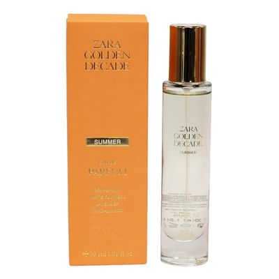 Zara Golden Decade Summer Eau De Parfum for Women 30ML (1.0 fl. oz) Elegant Floral Scent with Jasmine, Orange Blossom &amp; Mandarin Sweet &amp; Addictive with a Touch of Lavender