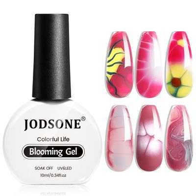 JODSONE 10ML Blooming Gel Nail Polish Clear Marble Nail Nail Art Accessories for Spreading Effects, Floral Print, Watercolor Design for Women
