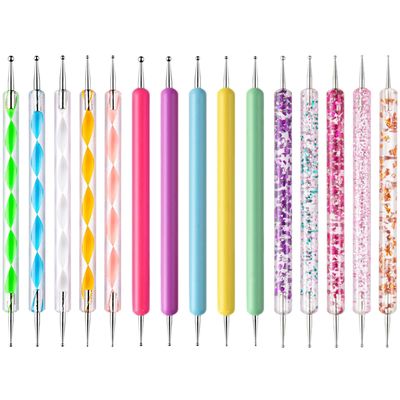 15 PCS Nail Dotting Tools Nail Design Tools Nail Art Kit, Dotting Tools Embossing Tools for Painting, Nail Dotting Pen for Nail Art