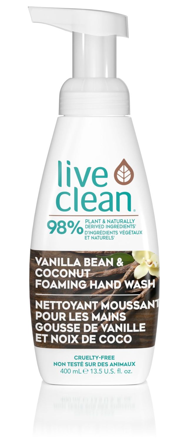 Live Clean Vanilla Bean &amp; Coconut Foaming Hand Soap, 13.5 Fl Oz