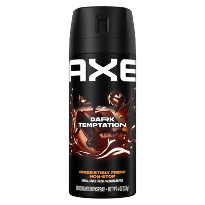 AXE Body Spray Deodorant Dark Temptation for Long Lasting Odor Protection Deodorant for Men Formulated Without Aluminum 4.0 oz