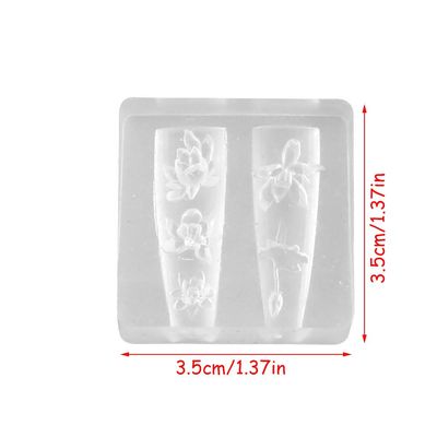 3D Lotus Flower Nail Design Nail Art Silicone Molds,Lotus Carving Template Nail Art Mold Resin Molds Classic Floral Lotus Leaf Nail Decor Nail Stencils Silicone Mold Nail Supplies Nail Accessories
