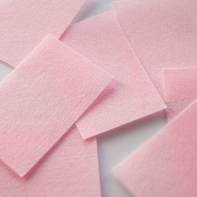 MOIBASE Pink Gel Nail Polish Remover Tools 540 PCS Lint Free Nail Wipes Cotton Pads Nail Remover Pads PA-005