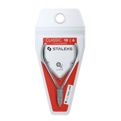 Staleks Classic Cuticle Nippers 10 - 8mm Blade Cuticle Trimmer Stainless Steel Ergonomic Grip Sharp &amp; Durable Ideal for Manicure Home Use Only