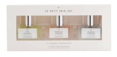 Tru Fragrance Gourmand THE MATCHA, VANILLE MOUSSE, SANTAL SUPREME Eau de Parfum Petite Trio Set 0.67 fl oz