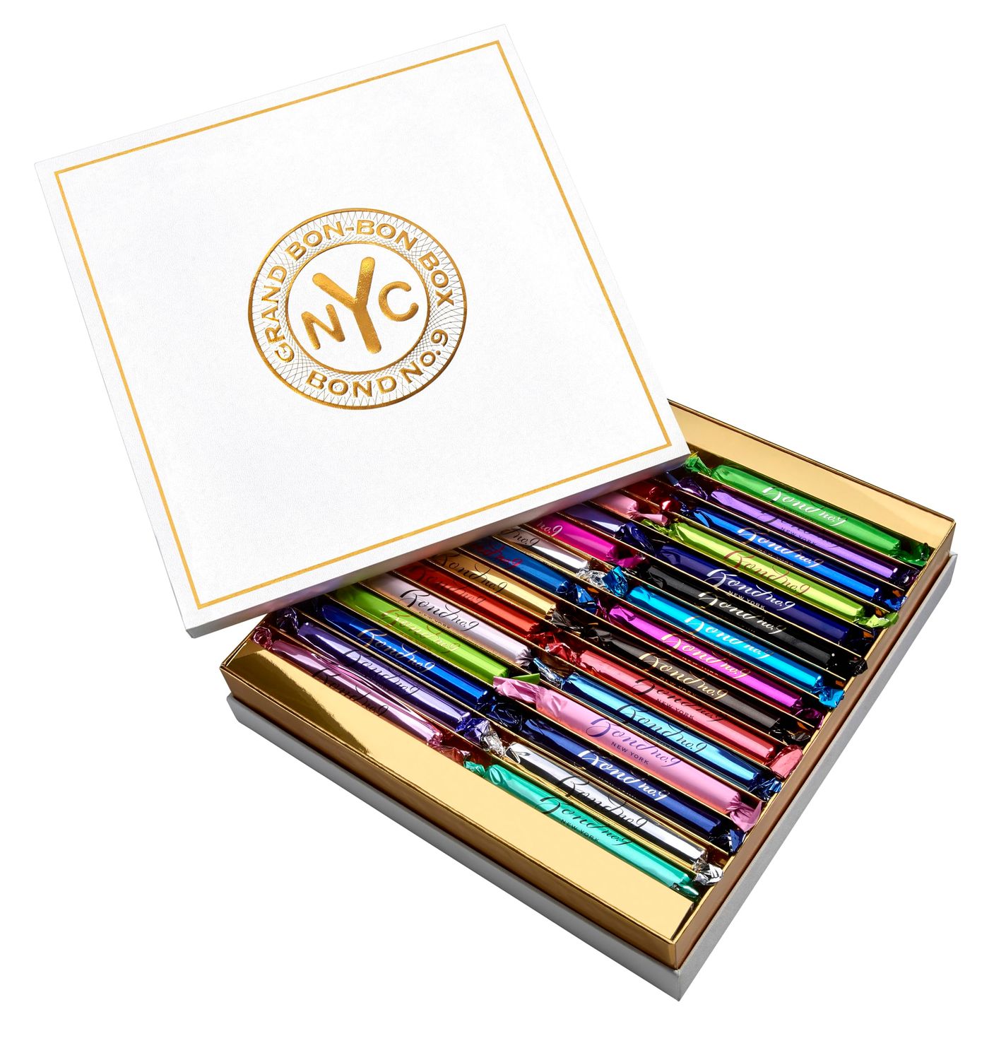 Bond No. 9 New York Grand Bon Bon Box - Unisex Eau de Parfum Gift Box &amp; Discovery Set - 30 x 0.2 Fl Oz