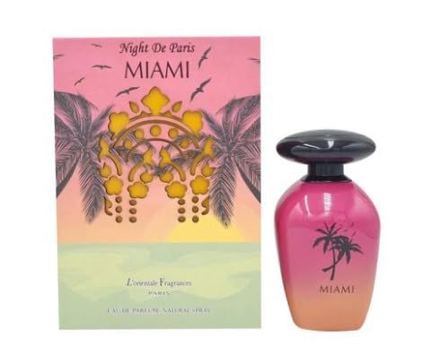 Lorientale Fragrances Collection Night de Paris Miami, 100ml Eau de Parfum, Tropical and Glamorous Scent for Men and Women