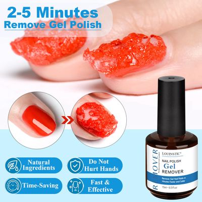 Gel Remover for Nails & Cuticle Oil for Nails,Nail Remover Quick Remove Gel Nail Polish within 3-5 mins, Nail Polish Remover removedor de esmalte gel