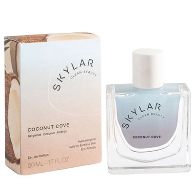 Skylar Coconut Cove Eau de Parfum - Hypoallergenic &amp; Clean Perfume for Women &amp; Men, Vegan &amp; Safe for Sensitive Skin-Fruity Fresh Perfume with Notes of Bergamot, Coconut &amp; Ambrox - 50mL /1.7 Fl oz