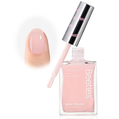 Beetles Nail Polish - Light Pink Natural Nail Polish Natural Nail Concealer Fast Dry Quick Nail Strengthener and Growth Treatment for Thin and Damaged Nails,0.51 FL OZ