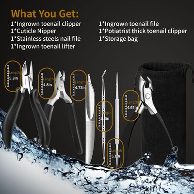 EBEWANLI Thick Toenail Clippers for Seniors Thick Toenails or Ingrown Nails, Curved Blade Heavy Duty Toenail Clippers Cutter, Sharp Nail Nippers Cuticle Trimmer, Large Toe Nail Clippers for Men, Women