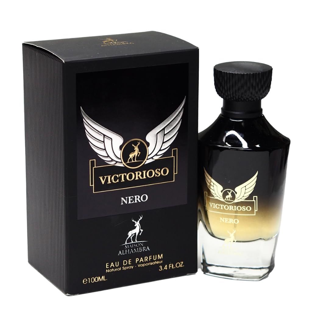 Lattafa Perfumes Maison Alhambra Victorioso Nero EDP For Men 3.4 Fl Oz