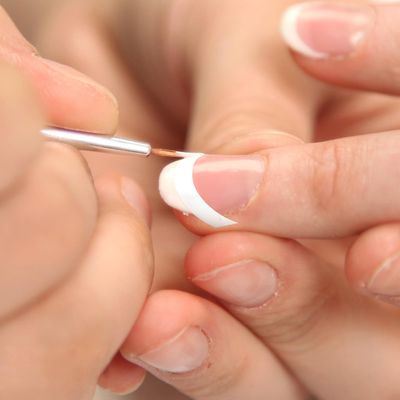Quacc 12 Sheets 576 PCS French Manicure Strips Self-Adhesive Nail Guide Tips Manicure Nail DIY Art Stickers for Women Girls - Moon Shape Design