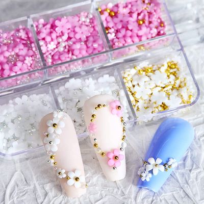 iFancer Nail Art 3D Acrylic Flowers Nail Charms Nail Design Supplies Decoration Accessories