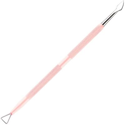HaimiLiya Gel Nail Remover Tool Cuticle Pusher Dual-end Dead Skin Nail Pusher Nail Dirt Cleaner Tool Gel Polish Remover Pusher, 410 Stainless Steel, Pink