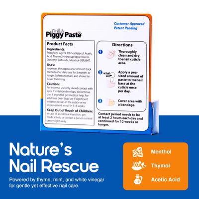 Dr. Pauls Piggy Paste Gel: Fast Acting Solution for Thick, Brittle, Yellow Nails, Restores Clear, Healthy Toenails &amp; Fingernails, Easy, Mess Free Application Doctor Recommended Formula