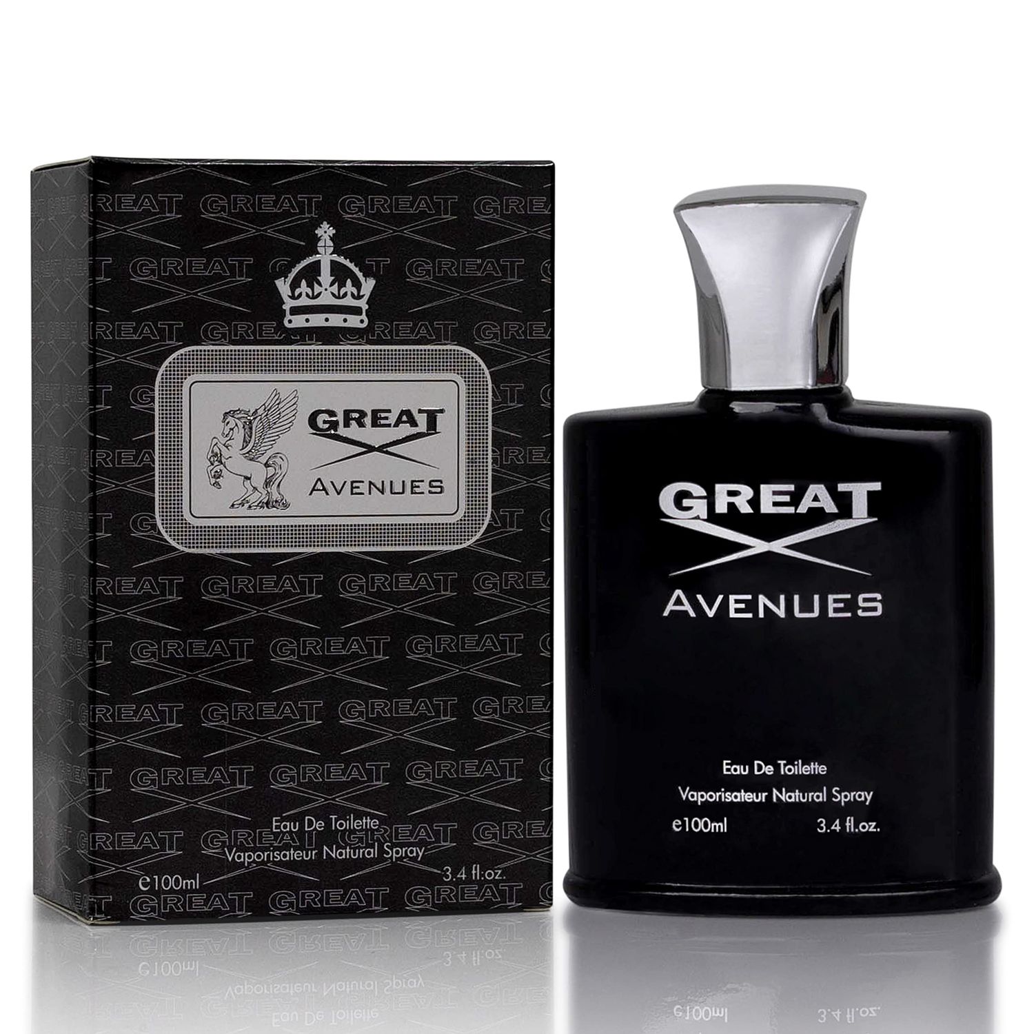 NovoGlow Great Avenues for Men - 100ml Eau De Parfum Spray for Men - Long Lasting Woody Fruity &amp; Smoky Fragrance Smell Fresh All Day Long (B)